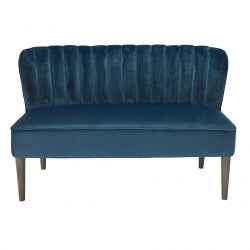 2 Seater velvet sofa blue