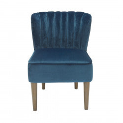 Blue velvet chair